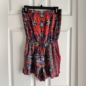 Small Angie Romper Boho Print NWOT
